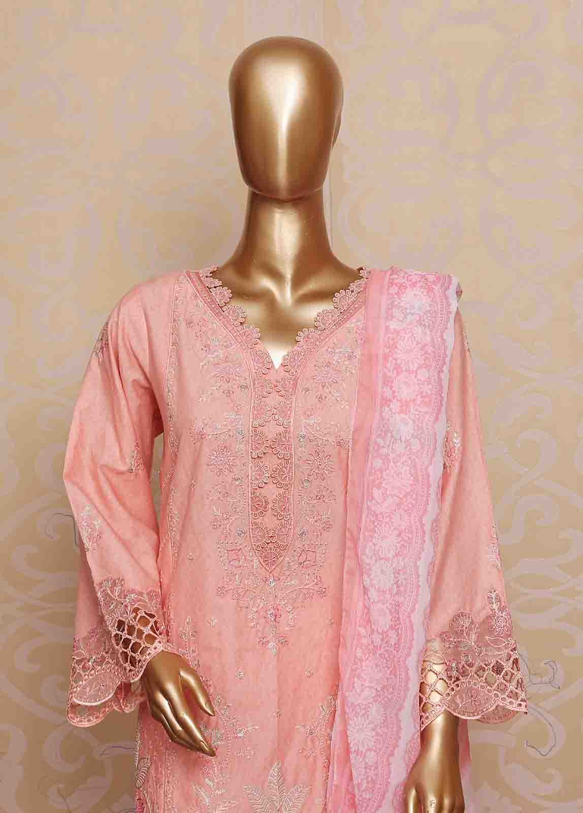 Bin Saeed Fabric - SM-FE-083 A- 3 Piece Embroidered Stitched Suit