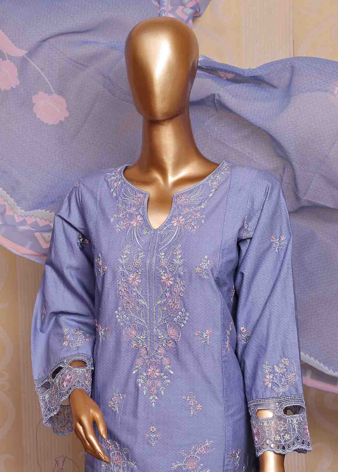 Bin Saeed Fabric - SM-FE-084- 3 Piece Embroidered Stitched Suit