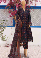 SM-FR-0215- 3 Piece Frock Style Stitched Suit