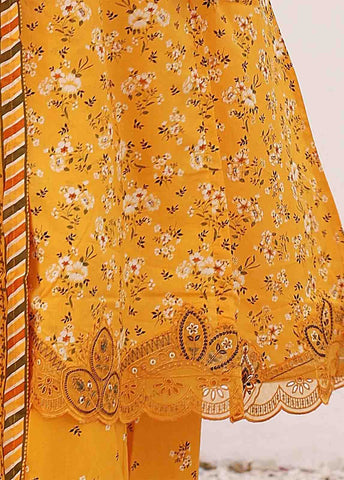 Bin Saeed Fabric - SM-FR-0221- 3 Piece Frock Style Stitched Suit