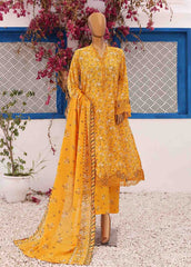 SM-FR-0221- 3 Piece Frock Style Stitched Suit