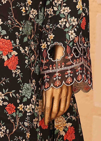 Bin Saeed Fabric - SM-FR-0226- 3 Piece Frock Style Stitched Suit