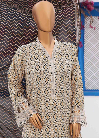 Bin Saeed Fabric - SM-FR-0227- 3 Piece Embroidered Stitched Suit