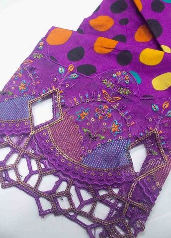 Bin Saeed Fabric - SM-FR-0347-3 Piece Embroidered Frock Style