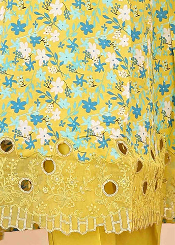 Bin Saeed Fabric - SM-FR-0352- 3 Piece Frock Style Stitched Suit