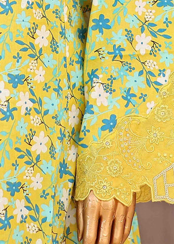 Bin Saeed Fabric - SM-FR-0352- 3 Piece Frock Style Stitched Suit