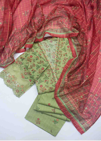 Bin Saeed Fabric - SM-FR-0623-R71 3 Piece Embroidered Frock Style