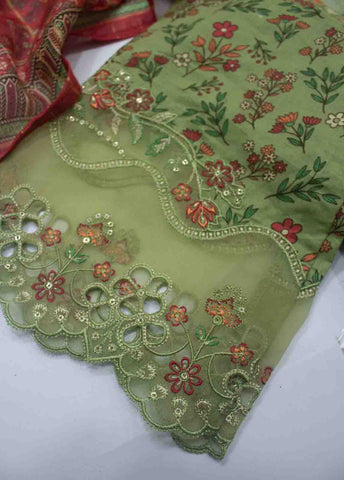 Bin Saeed Fabric - SM-FR-0623-R71 3 Piece Embroidered Frock Style