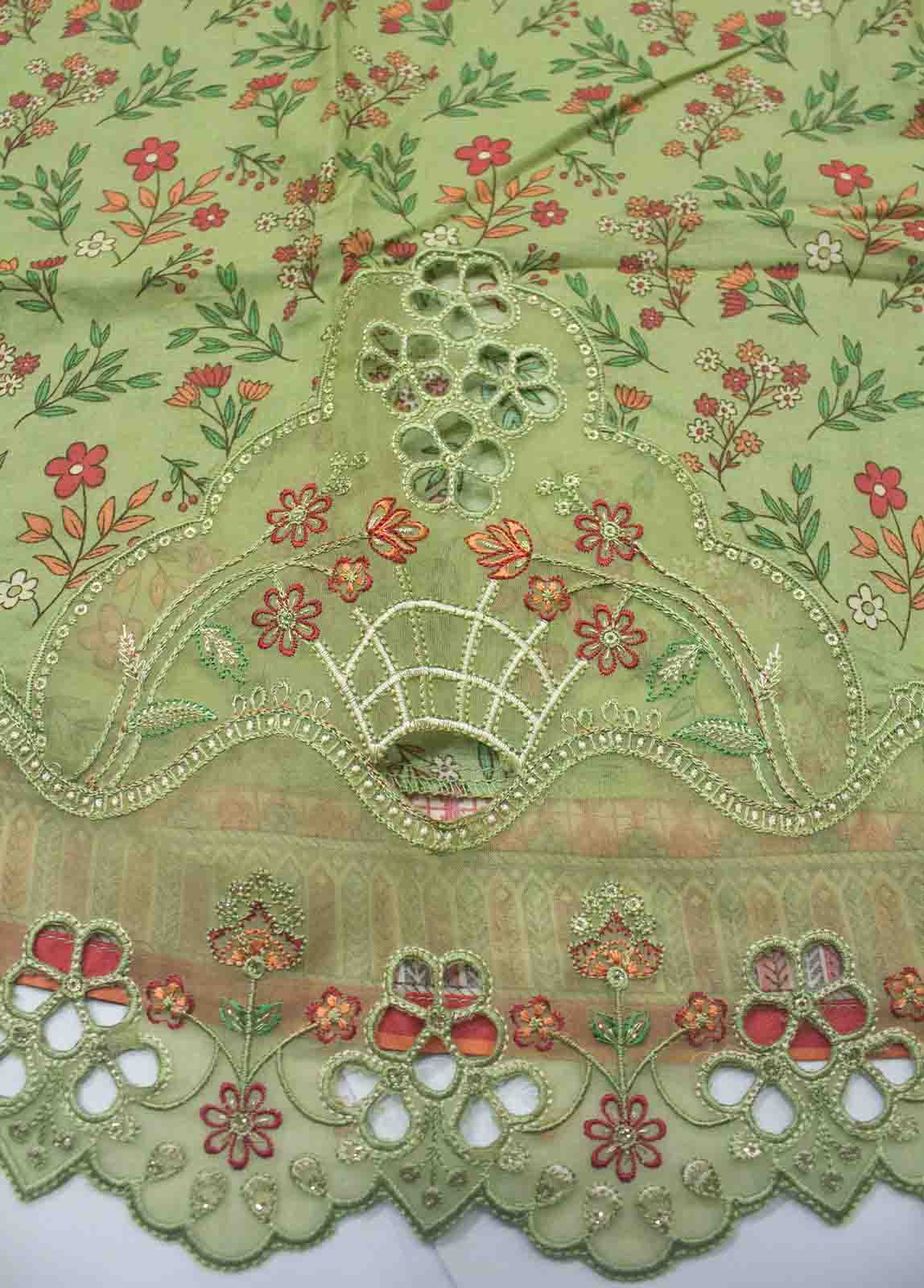 Bin Saeed Fabric - SM-FR-0623-R71 3 Piece Embroidered Frock Style