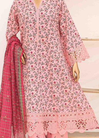 Bin Saeed Fabric - SM-FR-0624- 3 Piece Frock Style Suit