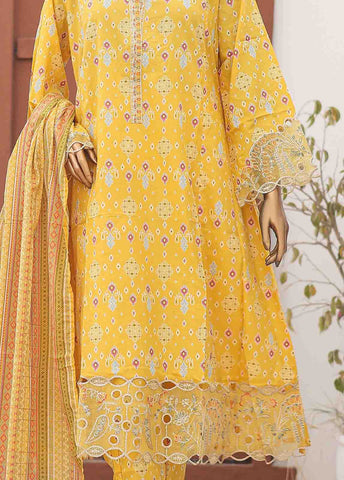 Bin Saeed Fabric - SM-FR-0637- 3 Piece Frock Style Suit