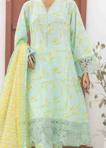 Bin Saeed Fabric - SM-FR-0639- 3 Piece Frock Style Suit
