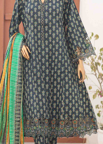 Bin Saeed Fabric - SM-FR-0641- 3 Piece Frock Style Suit