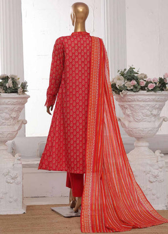 Bin Saeed Fabric - SM-FR-603-3 Piece Lawn Embroidered Frock Style Suit