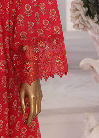 Bin Saeed Fabric - SM-FR-603-3 Piece Lawn Embroidered Frock Style Suit