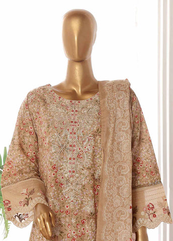 Bin Saeed Fabric - SM-FR-615-3 Piece Lawn Embroidered Frock Style Suit