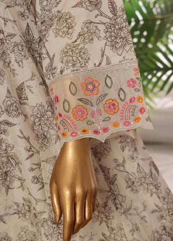 Bin Saeed Fabric - SM-FR-617-3 Piece Lawn Embroidered Frock Style Suit