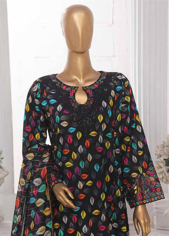 Bin Saeed Fabric - SM-FR-620-3 Piece Lawn Embroidered Frock Style Suit