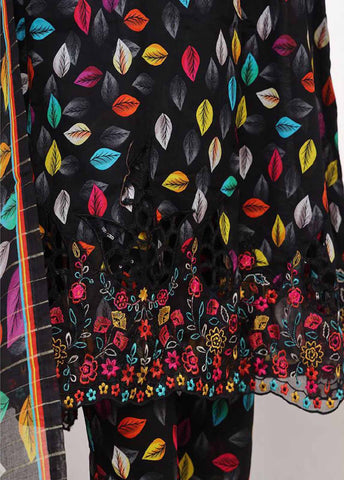 Bin Saeed Fabric - SM-FR-620-3 Piece Lawn Embroidered Frock Style Suit