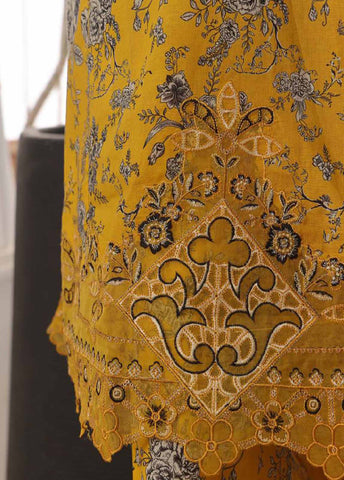 Bin Saeed Fabric - SM-FR-625-3 Piece Lawn Embroidered Frock Style Suit