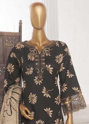 Bin Saeed Fabric - SM-FR-629-3 Piece Lawn Embroidered Frock Style Suit