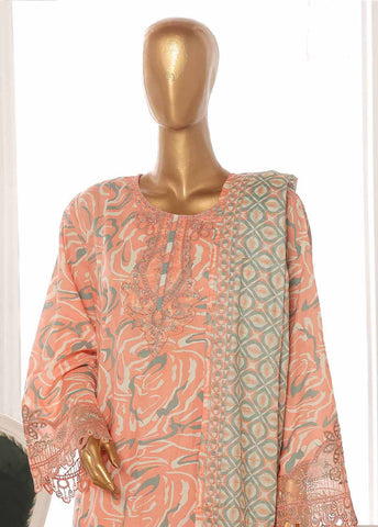 SM-FR-638-3 Piece Lawn Embroidered Frock Style Suit