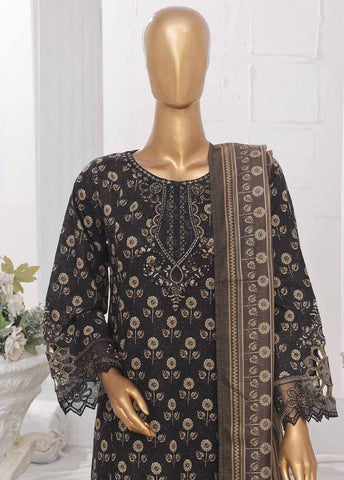 Bin Saeed Fabric - SM-FR-643-3 Piece Lawn Embroidered Frock Style Suit