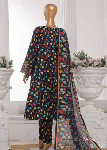 Bin Saeed Fabric - SM-FR-643-3 Piece Lawn Embroidered Frock Style Suit