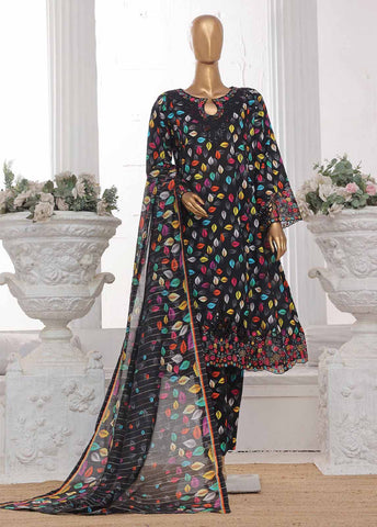 Bin Saeed Fabric - SM-FR-643-3 Piece Lawn Embroidered Frock Style Suit