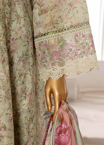 Bin Saeed Fabric - SM-FR-765-3 Piece Lawn Embroidered Frock Style Suit