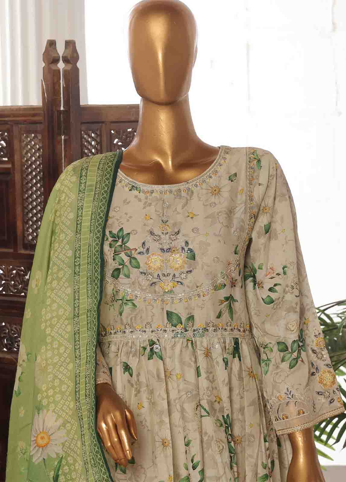 Bin Saeed Fabric - SM-FR-770 -3 Piece Embroidered Stitched Suit