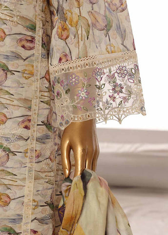 Bin Saeed Fabric - SM-FR-781-3 Piece Lawn Embroidered Frock Style Suit