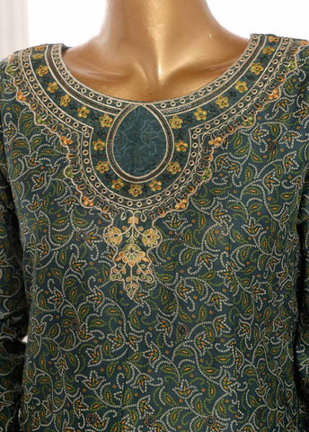 Bin Saeed Fabric - SM-FR-787-3 Piece Lawn Embroidered Frock Style Suit