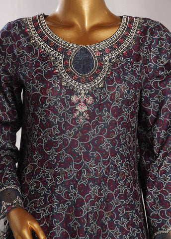 Bin Saeed Fabric - SM-FR-788-3 Piece Lawn Embroidered Frock Style Suit