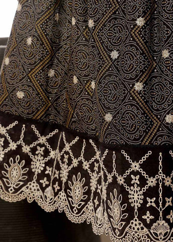 Bin Saeed Fabric - SM-FR-801-3 Piece Lawn Embroidered Frock Style Suit