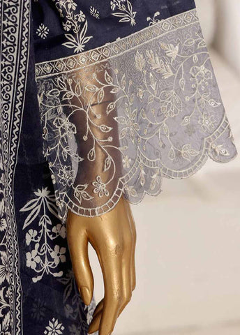 Bin Saeed Fabric - SM-FR-802-3 Piece Lawn Embroidered Frock Style Suit