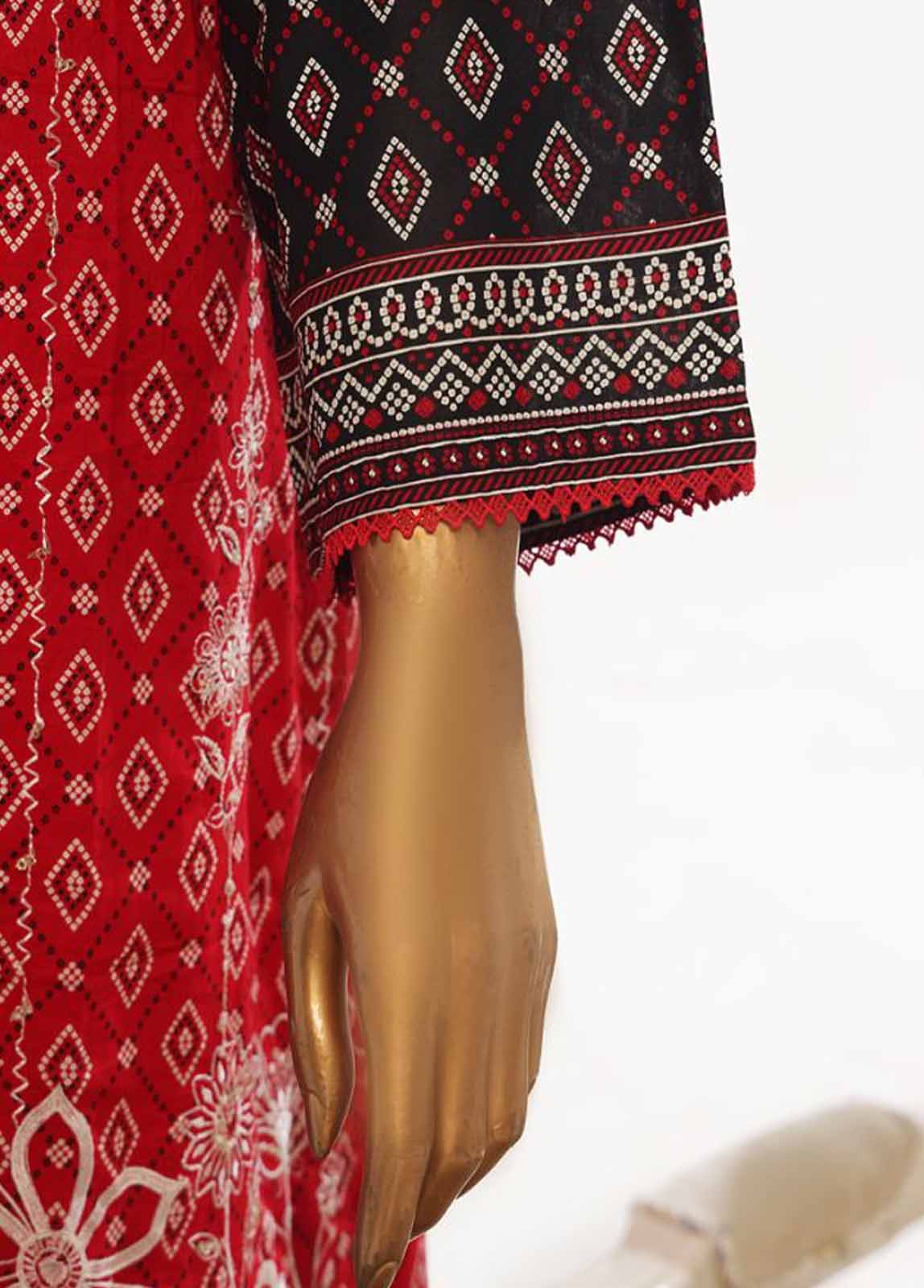 Bin Saeed Fabric - SM-KT-033- 2 Piece Lawn Embroidered Stitched Coat Style Suit