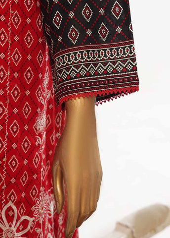 SM-KT-033- 2 Piece Lawn Embroidered Stitched Coat Style Suit