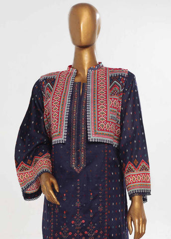 SM-KT-038- 2 Piece Lawn Embroidered Stitched Coat Style Suit