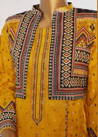 SM-KT-039- 2 Piece Lawn Embroidered Stitched Coat Style Suit