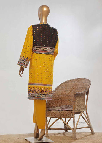 SM-KT-039- 2 Piece Lawn Embroidered Stitched Coat Style Suit
