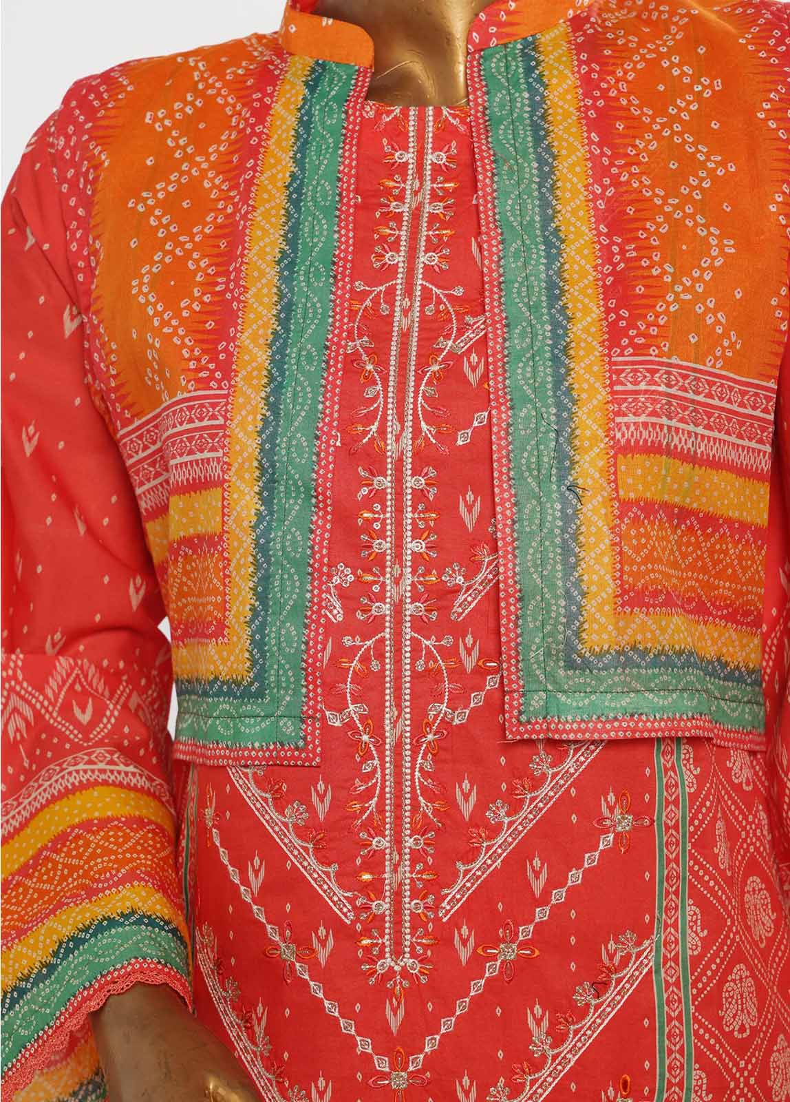 Bin Saeed Fabric - SM-KT-040- 2 Piece Lawn Embroidered Stitched Coat Style Suit