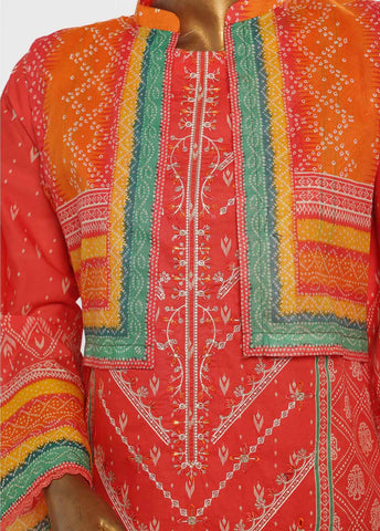 Bin Saeed Fabric - SM-KT-040- 2 Piece Lawn Embroidered Stitched Coat Style Suit