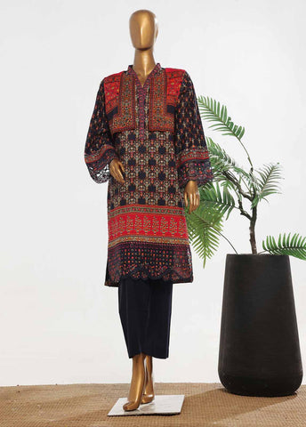 Bin Saeed Fabric - SM-KT-042- 2 Piece Lawn Embroidered Stitched Coat Style Suit