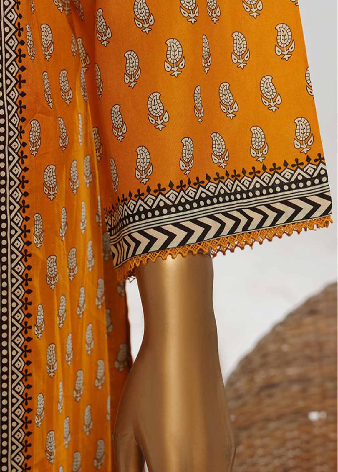 Bin Saeed Fabric - SM-KT-047- 2 Piece Lawn Embroidered Stitched Coat Style Suit