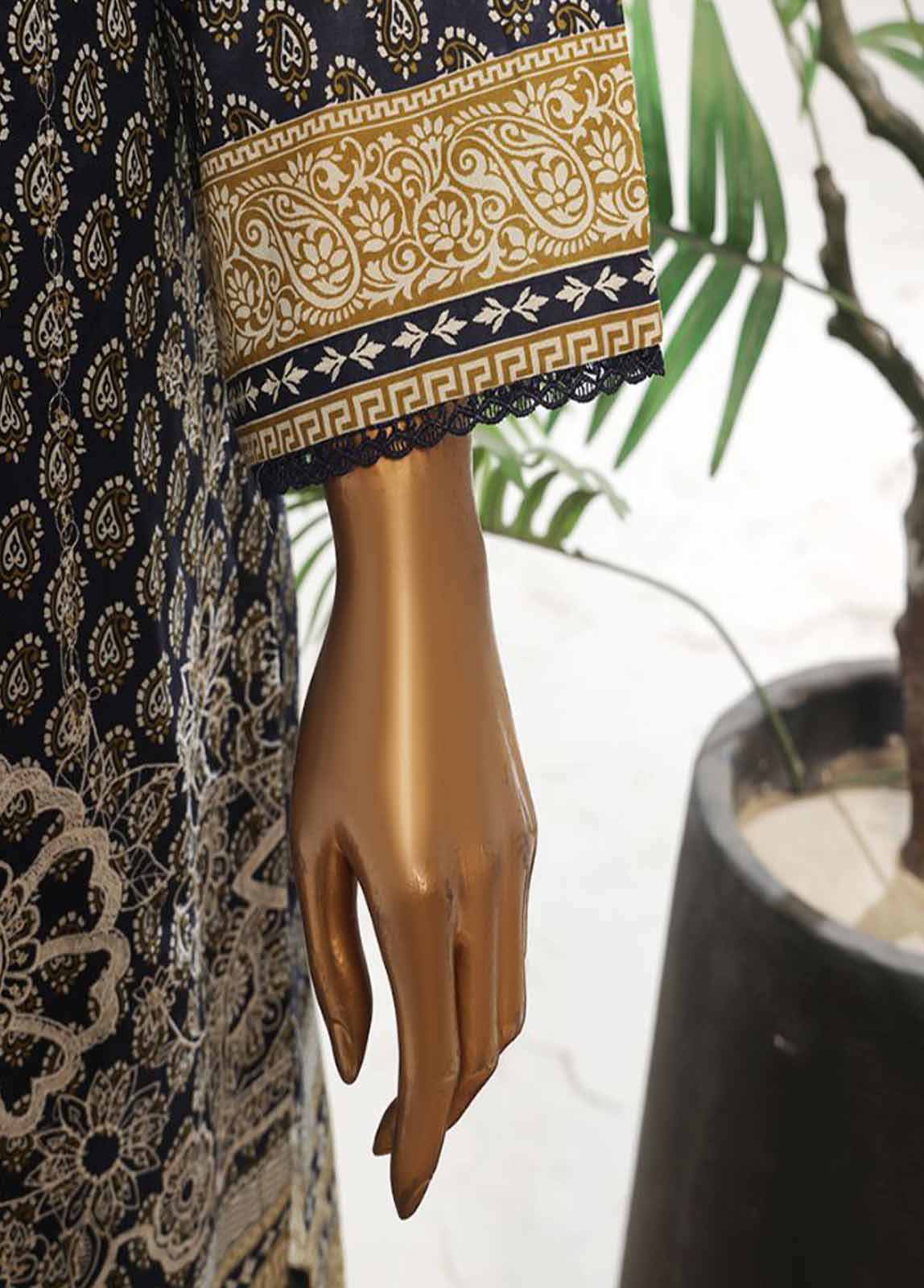 Bin Saeed Fabric - SM-KT-049- 2 Piece Lawn Embroidered Stitched Coat Style Suit