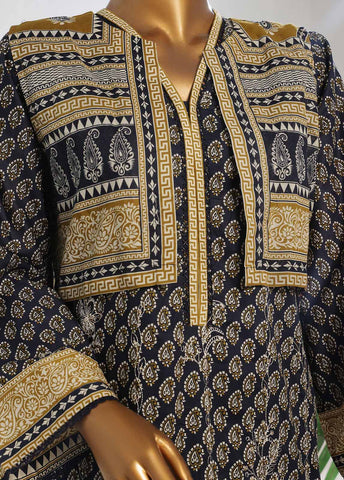 SM-KT-049- 2 Piece Lawn Embroidered Stitched Coat Style Suit
