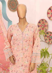 SM-LE-0173-3 Piece LawnKari Stitched Suit