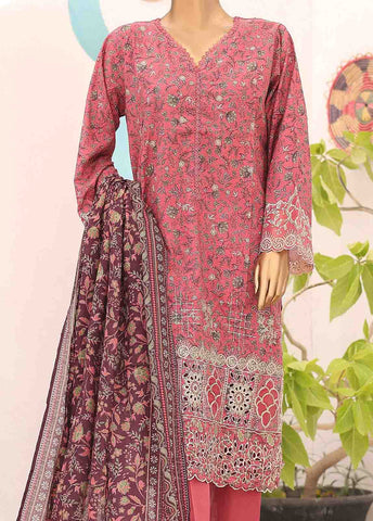 Bin Saeed Fabric - SM-LE-0176-3 Piece LawnKari Stitched Suit
