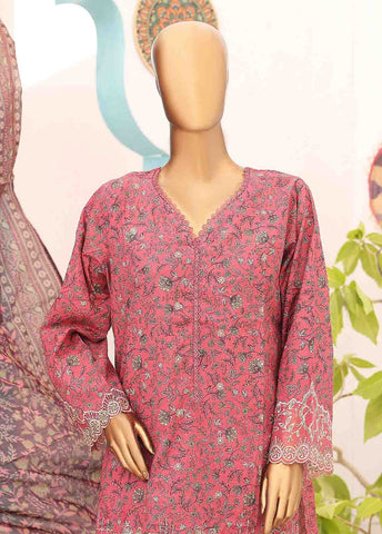 Bin Saeed Fabric - SM-LE-0176-3 Piece LawnKari Stitched Suit